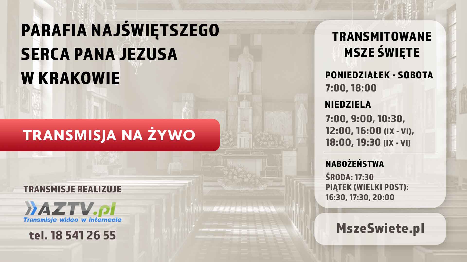 Link do transmisji - parafia N S P J kraków Płaszów